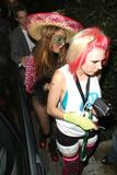 Britney Spears dressed in pink panther costume for the Halloween