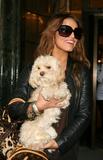Jessica Simpson leaves Bergdorf Goodman with her dog