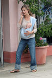 Keri Russell takes her baby son River out for a stroll in Los Angeles